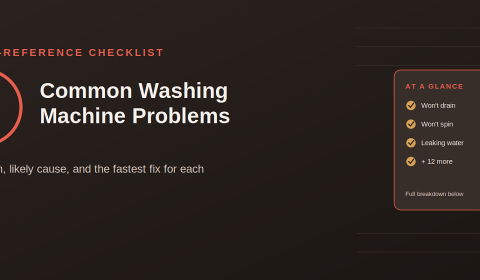 15 Common Washing Machine Problems