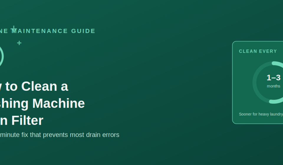 how to clean a washing machine drain filter