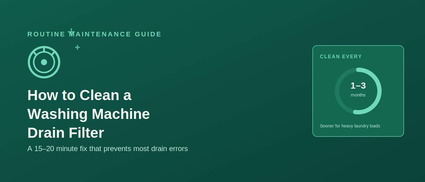 how to clean a washing machine drain filter