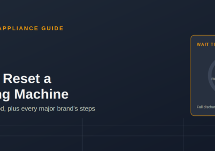 How to Reset a Washing Machine