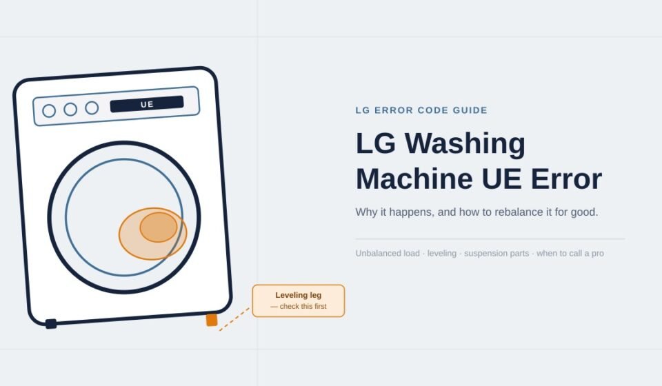 LG washing machine UE error