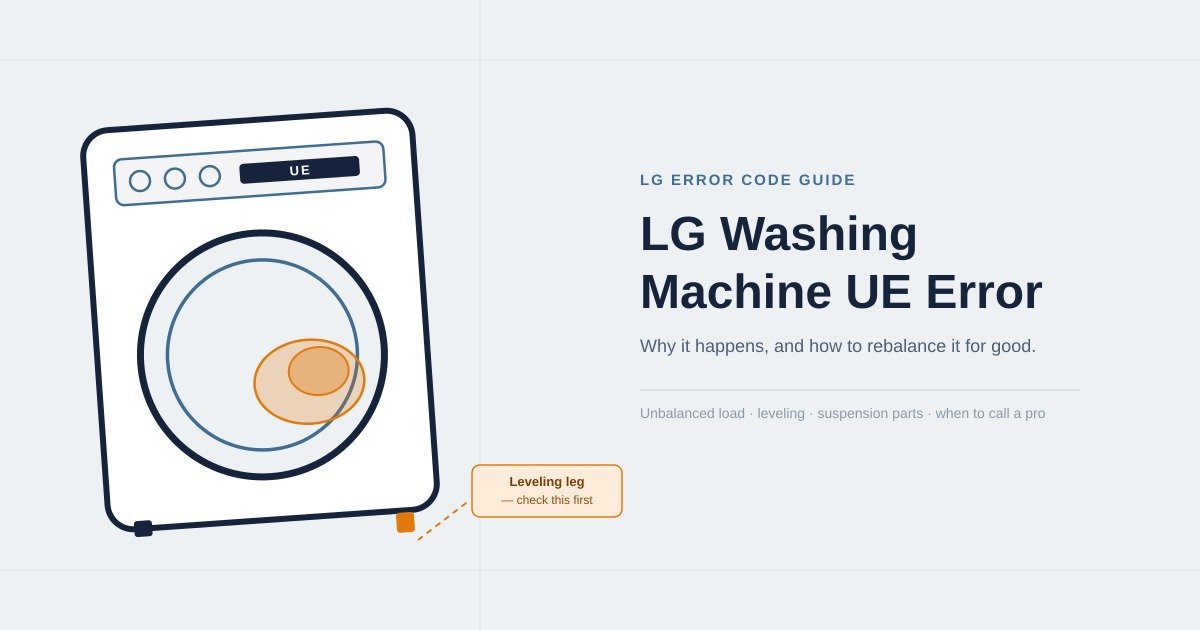 LG washing machine UE error