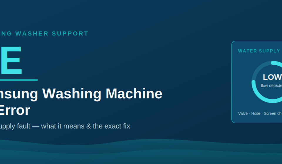 Samsung Washing Machine 4E Error