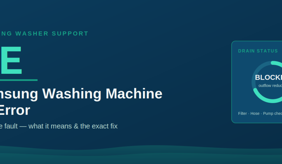 Samsung Washing Machine 5E Error