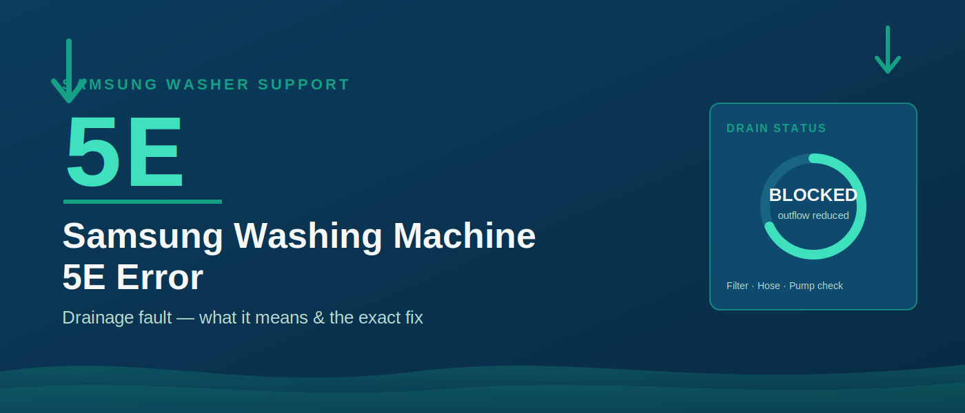 Samsung Washing Machine 5E Error