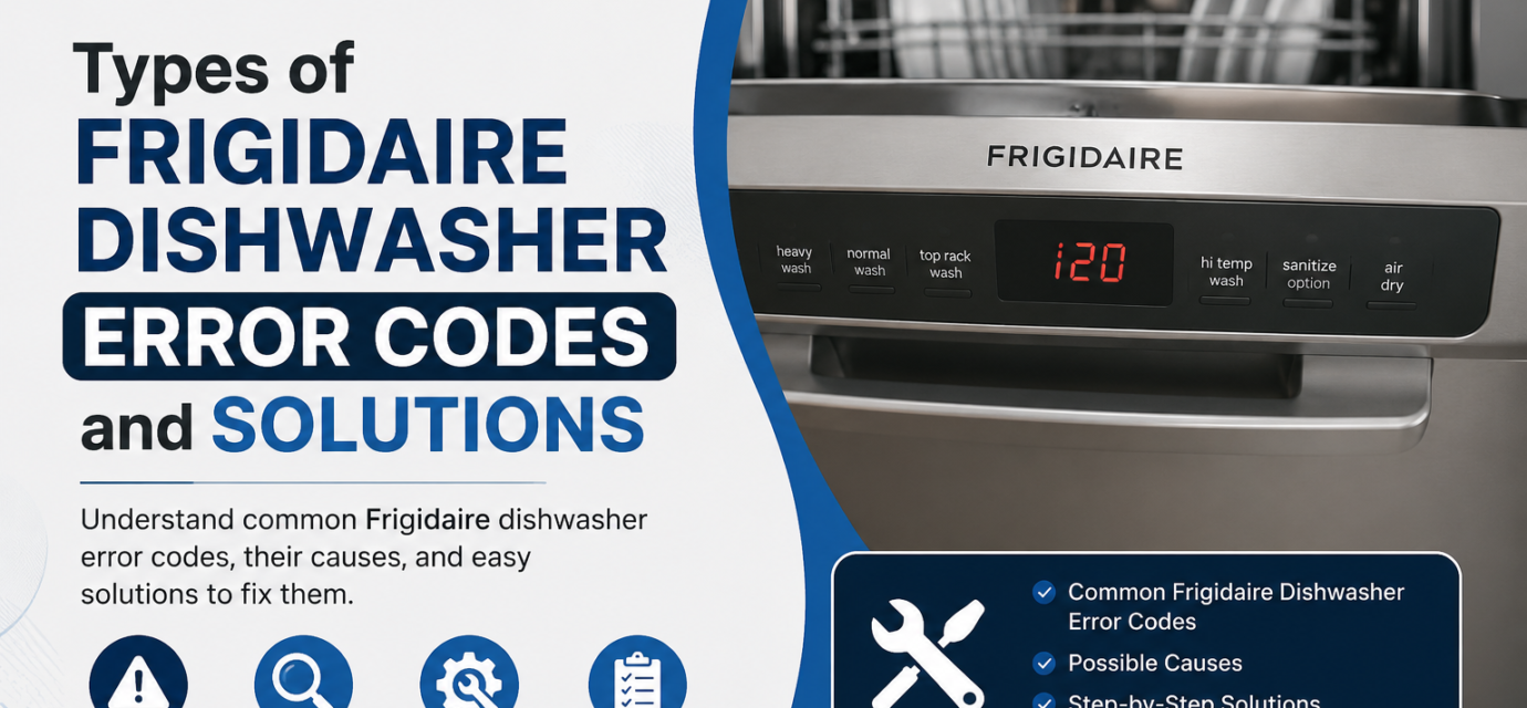 Types of Frigidaire Dishwasher Error Codes and Solutions