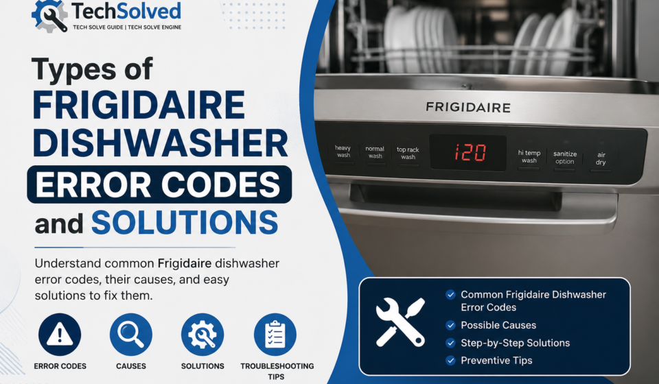 Types of Frigidaire Dishwasher Error Codes and Solutions