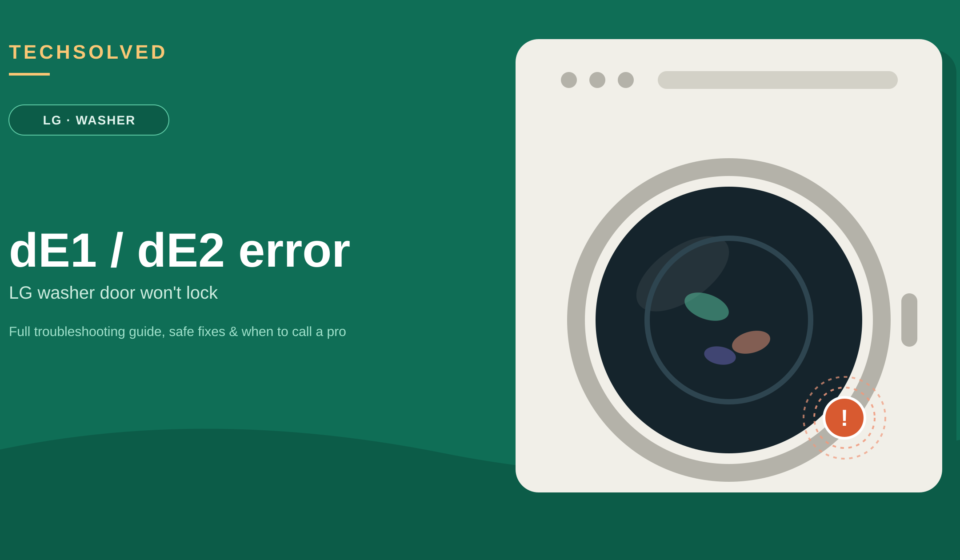 LG Washer dE1 / dE2 Error Code: Door & Lock Error Explained & Fixed