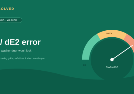 Samsung Washer dE or dE2 Error Code